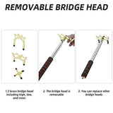 Retractable Bridge Pool Stick with 3 Pieces Removable Bridge Head,Stainless Steel Material V1192-AZ-W-31945