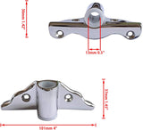 2PCS 316 Stainless Steel Row Lock Oarlock Socket Support Bracket for 1/2" Shank V1259-DP01-A-1284