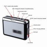 Cassette Tape to MP3 Converter and USB Cassette Player, Capture Recorder, No PC Needed V1366-AZ2-W-14601