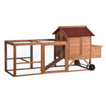 YES4PETS 248 cm XL Chicken Coop Rabbit Hutch Ferret Hen Guinea Pig House With Wheels V278-CC435-433-BOHE-B01