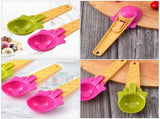 4Pcs Cake Digging Scoop Plastic Spoons Simple Design Easy to Clean for Household and Cafe V1370-AZ4-15376