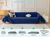 71" x 91" Couch Protector from Cat Claws, Waterproof Couch Cover Anti Slip,Couch Cover 3 Cushion V1107-102-22689-NVY1