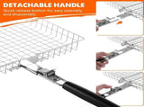 1 Pack BBQ Grill Basket, Stainless Steel Grill Basket with Removable Handle for Fish Vegetables and V1237-ZY-924-279