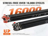Garage Door Torsion Springs, Pair of 5.54 x 50.8 x 610 mm, 16000 Cycles, Garage Door Springs with V952-CKMDH0218X2X2TDCCV0
