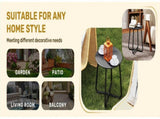 Outdoor Metal Side Table Rust-Resistant Patio Small Round End Table, Accent Coffee Table for V1338-WAK0050