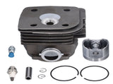 55MM Cylinder Piston Assembly with Spark Plug Pressure Reducing Valve for Husqvarna 385 390 for V1294-YM0523-3111210409311