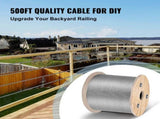 1/8 Stainless Steel Cable Railing 500ft, Wire Rope 316 Marine Grade, Braided Aircraft Cable 7x7 V952-316GSS7X700000001V0