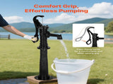 Well Hand Pitcher Pump, 20 ft Max Lift, Antique Cast Iron Manual Hand Water Pump with Heightening V952-SDYSBBTDZZTHXQJRK001V0