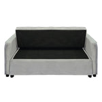 Sarantino Tufted 2-Seater Velvet Sofa Bed - Light Grey SOFA-7006-VEL-LGY