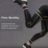 Copper Infused Full Leg Compression Sleeve for Men & Women, Compression Support Brace Relieves V1192-AZ-W-28253