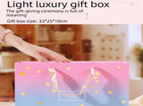 Pink and White Winter Scarf Gift Box Set for Women V888-ELOSUNG53152