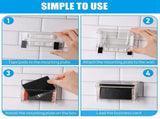 5X Outdoor Business Card Holder Wall Mount Acrylic Business Card Box Included Clear Holder Peel and V1366-AZ2-W-14577