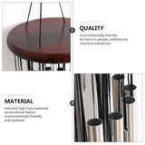 Large Round Tube Wind Bell Iron Silver Pendant Decoration for Gardens and Restaurants V1370-AZ4-11481
