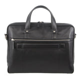 Pierre Cardin Mens Pebbled Leather 15" Laptop Computer Bag Travel Overnight - Black V563-PC3300-BLACK