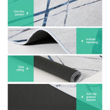 Artiss Rug 200x290cm Area Rug Washable Mat Large Carpet Soft Short Pile Jaca FLR-4353-200X290-BL-GR