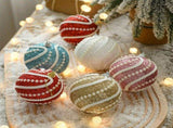 Glittery Christmas Baubles , Pearl-Accented Holiday Ornaments in Assorted, 2 Sets Total V888-ELOSUNG10502