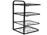 Kitchen Pots Organizer 4 Tiers Adjustable Height Space Saving Pan Rack for Under Sink Cabinet V1294-YM0703-3118230064611