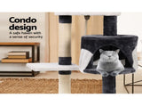 i.Pet Cat Tree 112cm Tower Scratching Post Scratcher Wood Condo House Furniture PET-CAT-14711-GR