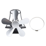 Magnetic Wall Mounted Fireplace Fan Silent Operation 5 Blade Heat Powered Wood Stove Fan Log Wood V1294-YM0901-3114230124113
