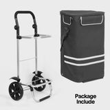 Foldable Shopping Trolley Cart Multifunctional Large Capacity Hand Carry Bag Aluminium Frame with V985-SHOPPINGTROLLEY