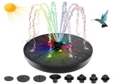 Solar Water Fountain with 8 Jet Lights Floating Solar Pump V1263-JX-5575