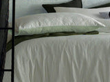 Accessorize Sanford Green Striped Pattern Quilt Cover Set Double V442-HIN-QUILTCS-SANFORD-GREEN-DS