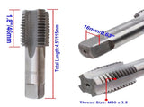 Metric Hand Tap M30 x 3.5 Taper Straight Flutes Screw Taps Threading Hand Tap Repair DIY Tool -2pcs V1258-DP02-C-3126