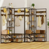 Corner Coat Stand with Shoe Bench Metal & MDF Organizer V178-67000