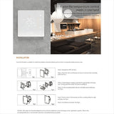 WiFi Smart Thermostat Temperature Controller Weekly Programmable Supports Touch Control-3A Black V1192-AZ-W-28600