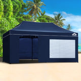 Instahut Gazebo Pop Up Marquee 3x6 Folding Tent Gazebos Camping 500D Oxford Navy GAZEBO-C-3X6-DX-NAVY