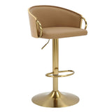 JENSEN GOLD GAS LIFT BAR STOOL V742-JY3034Y