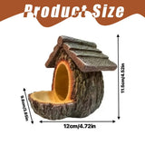 Vintage Treehouse Shape Bird Feeder - Bird House Feeder, Open Design Resin Feeding Birdhouse, V1370-AZ4-15915