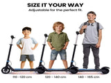 ALPHA Edge Electric Scooter Kids/Teens, 16km/h Max, Adjustable Height, UL Certified, AU Compliant, V219-TRNESCAL2BLA