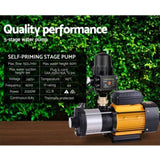 Giantz Garden Water Pump High Pressure 2500W Multi Stage Tank Rain Irrigation Yellow PUMP-ST6-SS-OG-YEL