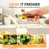 Lemon Squeezer, Stainless Steel Lemon Squeezer with Zester, Heavy Duty Squeezer Juicer for Lemon, V1258-DP02-F-432