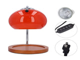 Candle Lamp with Timer Retro Solid Wood Glass Safe Warm Light Dimmable Electric Candle Lamp V1294-YM0901-3119240148712