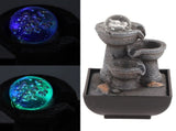 LED Illuminated Tabletop Waterfall Flowing Water Fountains with Ball for Home Office Feng Shui V1294-YM0901-3111200179311