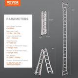 Telescoping Ladder A Frame 20 FT Extension Multi-Function for Homework V952-DGNAZXYST62MS3QAVV0