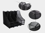 Mesh File Magazine Holder, 4 Compartments, Black 4 slots are perfect for organizing magazines, V1366-AZ2-W-04032