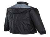 HUSKI STRATUS RAIN JACKET Waterproof Workwear Concealed Hood Windproof Packable - Black V563-918032-STRATUS-BLK-S