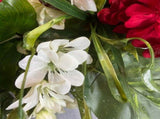 Red Geranium Wreath Spring Summer Front Door Red Geranium Summer Wreath Home Decor V1192-AZ-W-27943
