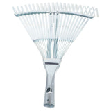 Silver High Carbon Steel Garden Rake Adjustable for Leaves and Gardening V1370-AZ4-16907