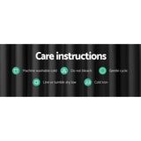 Artiss 2X Blockout Curtains Eyelet 180x213cm Black BC-MATT-180X213-BK