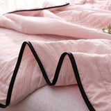Four piece bedding set,Solid Color Silk Conditioning Blanket Cool Summer Quilted Blanket Absorbs V1369-AZ3-W-20477