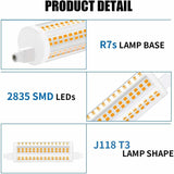 R7s Dimmable LED Bulb 20W 118mm Daylight 4000K 2200lm 2pcs Equivalent to 200W Halogen Energy Class V1188-ZX-Y717-2077