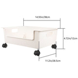 Plastic Bookshelf Plastic Storage Organizer with Wheel Dormitory Books Storage Container Bookcase on V1192-AZ-W-28996