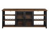 Levede Bar Cabinet Buffet Sideboard Walnut CH1076-WA