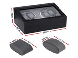 Embellir Watch Winder Automatic Double Watch Winder Box LED Black WBX-WIN-4WD-6SL-BK