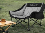 Levede Folding Camping Chair Extra Large Outdoor Portable Fishing Travel Seat OD1073-BK-AU