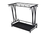 Umbrella Storage Rack Iron with Drip Tray 10 Holes 8 Hooks Umbrella Rack Stand for Home Hotel Lobby V1294-YM0716-3117220148211